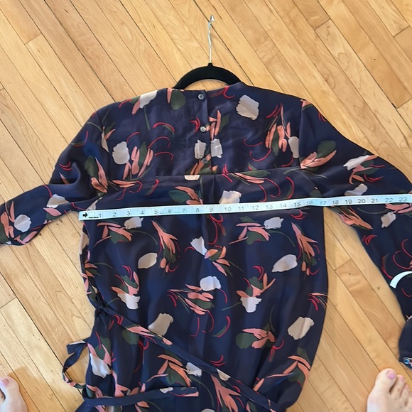 NWT LK Bennett Yadira Floral-Print Silk Midi Dress - Flawed - Picture 9 of 10